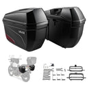 VEVOR motocikla sānu koferi 46 l (23 l × 2), universāli ABS sānu bagāžas koferi, ūdensizturīgi, noņemami kreisais un labais sānu koferis ar drošības slēdzeni, bagāžas glabāšanai, 2 gab. komplekts