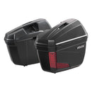 VEVOR motocikla sānu koferi 46 l (23 l × 2), universāli ABS sānu bagāžas koferi, ūdensizturīgi, noņemami kreisais un labais sānu koferis ar drošības slēdzeni, bagāžas glabāšanai, 2 gab. komplekts