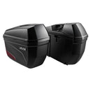 VEVOR motocikla sānu koferi 46 l (23 l × 2), universāli ABS sānu bagāžas koferi, ūdensizturīgi, noņemami kreisais un labais sānu koferis ar drošības slēdzeni, bagāžas glabāšanai, 2 gab. komplekts