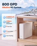 VEVOR reversās osmozes ūdens filtrēšanas sistēma, 800 GPD, 8 pakāpju, bez tvertnes, ar viedo krānu, uzstādāma zem izlietnes