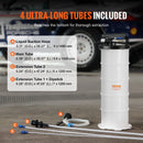 VEVOR šķidruma ekstraktors 6,5 l pneimatisks/manuāls eļļas maiņas vakuuma šķidruma ekstraktors ar mēraparātu un iesūkšanas šļūteni automobiļu šķidrumu vakuuma izsūkšanai