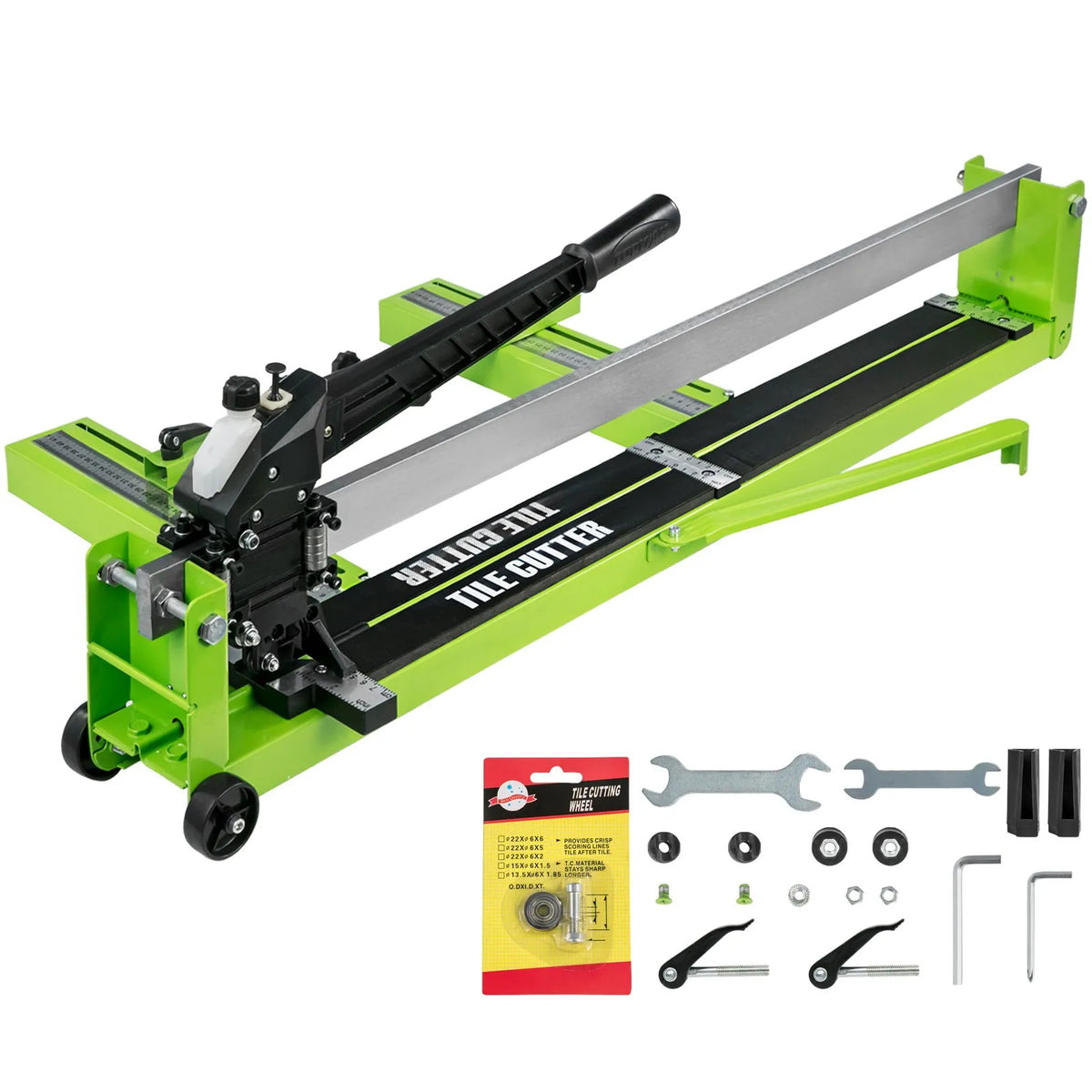 VEVOR Manual Tile Cutter 800 mm with Laser Guide, Steel Construction and Spare Cutting Wheels, for Porcelain and Ceramic Tiles up to 35 mm Thick