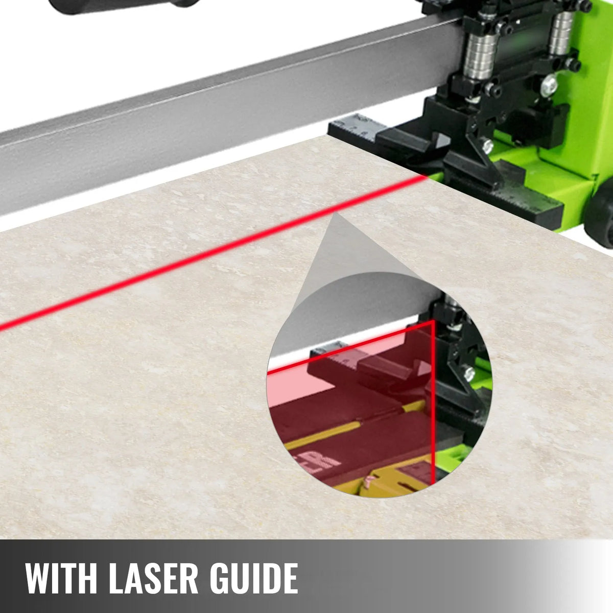 VEVOR Manual Tile Cutter 800 mm with Laser Guide, Steel Construction and Spare Cutting Wheels, for Porcelain and Ceramic Tiles up to 35 mm Thick