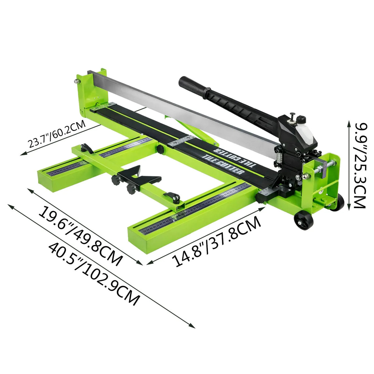 VEVOR Manual Tile Cutter 800 mm with Laser Guide, Steel Construction and Spare Cutting Wheels, for Porcelain and Ceramic Tiles up to 35 mm Thick