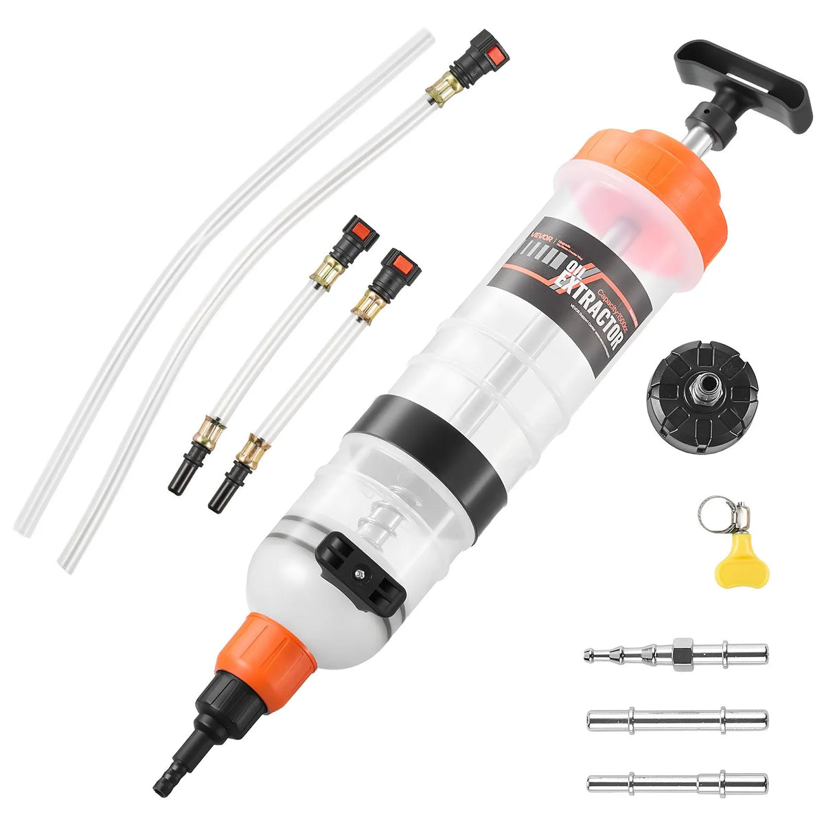 VEVOR 1,5 l šķidruma ekstraktors manuāls automobiļu šķidruma sūknis ar garu šļūteni un pagarinājuma caurulēm, eļļas šļirce zāles pļāvējiem, automašīnām, laivām, golfa ratiem un motocikliem - ZEMLETES.LV