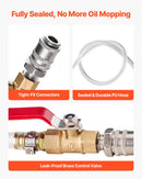 VEVOR transmisijas šķidruma sūknis 7,5 l manuāls ATF uzpildes komplekts ar 8 adapteriem un 120 cm izplūdes šļūteni, eļļas ekstraktors ar HDPE tvertni automašīnām un zāles pļāvējiem