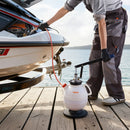 VEVOR transmisijas šķidruma sūknis 7,5 l manuāls ATF uzpildes komplekts ar 8 adapteriem un 120 cm izplūdes šļūteni, eļļas ekstraktors ar HDPE tvertni automašīnām un zāles pļāvējiem