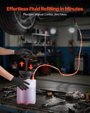 VEVOR transmisijas šķidruma sūknis 3 l manuāls šķidruma pārsūknēšanas sūknis ar 120 cm šļūteni un HDPE tvertni, transmisijas eļļas uzpildes sistēma ar PTFE lenti