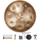 VEVOR Handpan tērauda bungas 55,9 cm ar 10 notīm D minorā ar vālīti - ZEMLETES.LV
