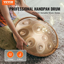 VEVOR Handpan tērauda mēles bungas 55,9 cm 12 notis D minorā ar vālīti