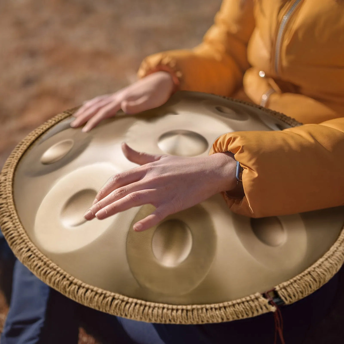 VEVOR Handpan tērauda mēles bungas 55,9 cm 12 notis D minorā ar vālīti - ZEMLETES.LV