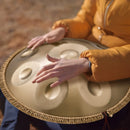 VEVOR Handpan tērauda mēles bungas 55,9 cm ar 9 notīm D minorā ar vālītēm pieaugušajiem - ZEMLETES.LV
