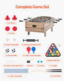 VEVOR 4 vienā kombinētais spēļu galds, 81 cm gaisa hokeja galds ar biljardu, galda futbolu un galda tenisu, komplektā ripas un stūmēji, sporta arkādes galds bērniem un ģimenes spēļu istabai vai birojam