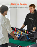 VEVOR 4 vienā kombinētais spēļu galds, 122 cm gaisa hokeja galds ar biljardu, galda futbolu un galda tenisu, komplektā ripas un stūmēji, sporta arkādes galds ģimenes spēļu istabai vai birojam