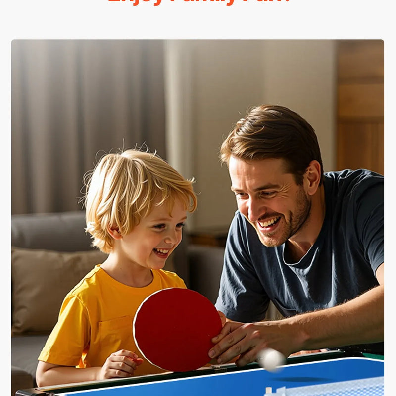 VEVOR 4 vienā kombinētais spēļu galds, 122 cm gaisa hokeja galds ar biljardu, galda futbolu un galda tenisu, komplektā ripas un stūmēji, sporta arkādes galds ģimenes spēļu istabai vai birojam