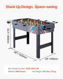 VEVOR 4 vienā kombinētais spēļu galds, 122 cm gaisa hokeja galds ar biljardu, galda futbolu un galda tenisu, komplektā ripas un stūmēji, sporta arkādes galds ģimenes spēļu istabai vai birojam