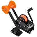 VEVOR laivas piekabes vinčas statīvs ar rullīti, kravnesība 1588 kg, 6,1 m oranža poliestera siksna, vinčas stiprinājums piekabei, piemērots 50,8–76,2 mm platām un 76,2–101,6 mm augstām piekabes sakabēm, ūdensmotocikliem, buru laivām un motorlaivām