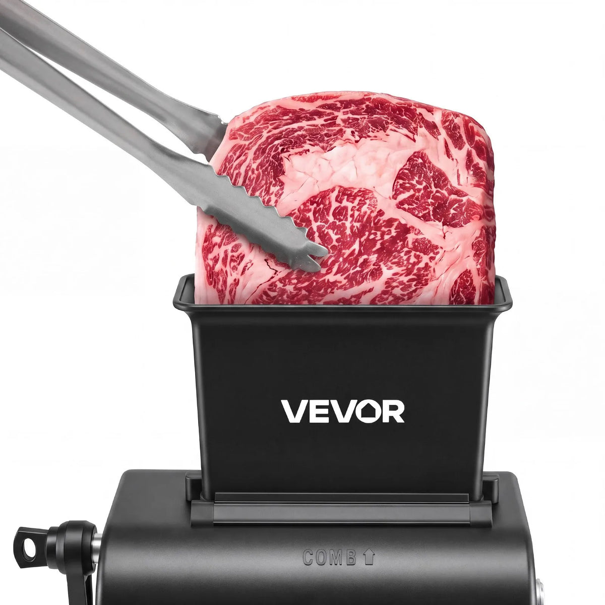 VEVOR 2-in-1 manuālais gaļas mīkstinātājs un šķēlētājs, 7 mm šķēlēm, 31 nerūsējošā tērauda asmens, alumīnija korpuss, ar galda skavu