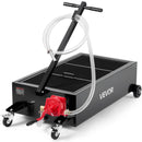 VEVOR zema profila eļļas notecināšanas panna 94,6 L ar manuālu sūkni, 2,2 m šļūteni un T veida salokāmu rokturi, hermētiska un korozijizturīga, piemērota automašīnām, SUV, kravas automašīnām un kvadricikliem, melna