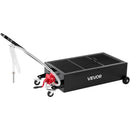 VEVOR zema profila eļļas notecināšanas panna 94,6 L ar manuālu sūkni, 2,2 m šļūteni un T veida salokāmu rokturi, hermētiska un korozijizturīga, piemērota automašīnām, SUV, kravas automašīnām un kvadricikliem, melna