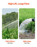 VEVOR 910 W dziļurbuma iegremdējamais sūknis, 100 l/min, 53 m pacēluma augstums, 20 m kabelis, IP68
