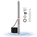 VEVOR 910 W dziļurbuma iegremdējamais sūknis, 100 l/min, 53 m pacēluma augstums, 20 m kabelis, IP68
