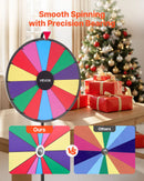 VEVOR Laimes rats 610 mm ar trijkāja statīvu, 14 sektori, 6 krāsas, regulējams augstums, dzēšama virsma un 2 marķieri, piemērots ballītēm, izstādēm un pasākumiem