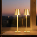 VEVOR bezvadu galda lampa 2 gab. ar iebūvētu 5200 mAh akumulatoru, bezpakāpju spilgtuma regulēšana, 3000–6500 K krāsu temperatūra, galda lampa restorānam, guļamistabai un āra lietošanai, zelta krāsa - ZEMLETES.LV
