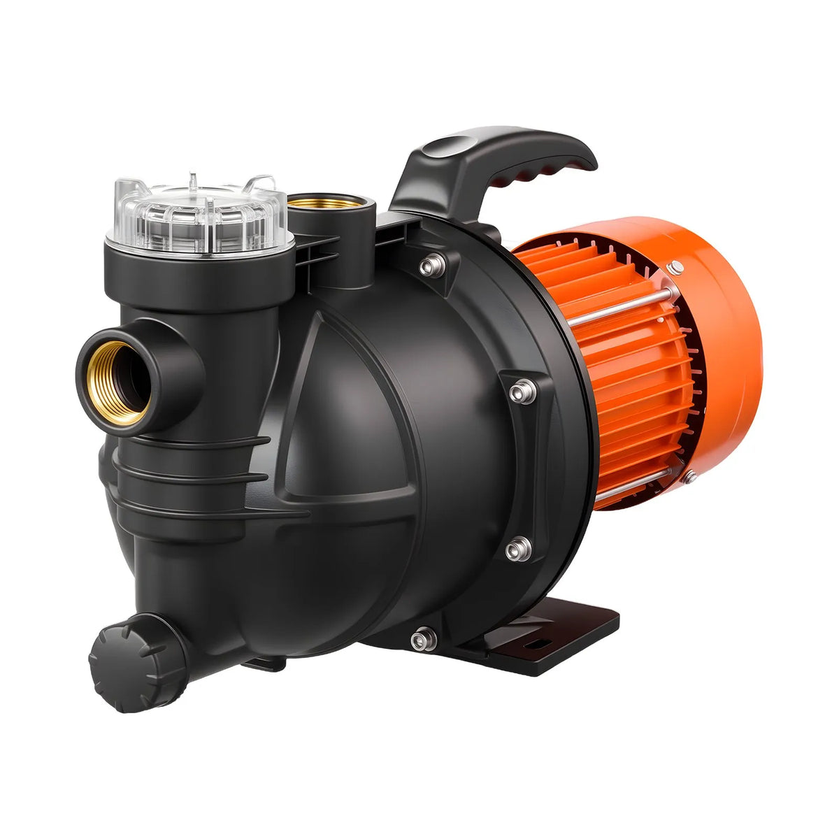 VEVOR 1300 W seklās akas strūklas sūknis, 4800 l/h, 48 m pacēluma augstums, 8 m sūkšanas augstums, 230 V, termiskā aizsardzība