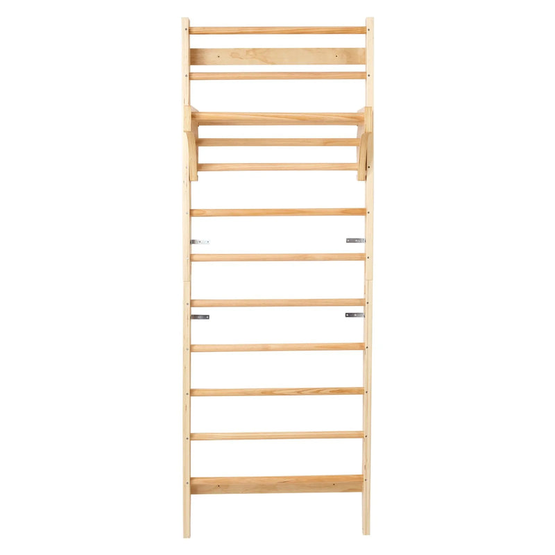 VEVOR zviedru sienas kāpņu sienas vingrošanas komplekss, 10 līmeņu masīvkoka iekštelpu rotaļu un treniņu kāpnes, nestspēja līdz 100 kg, bērniem un pieaugušajiem, ar vingrošanas stieņiem un stall bar konstrukciju, dāvana zēniem un meitenēm
