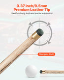 VEVOR snūkera kija 1447,8 mm, dalāma konstrukcija ar pagarinājuma stieni un 9,5 mm ādas uzgali, 538 g profesionāla biljarda kija bāram, mājai un birojam, komplektā alumīnija futrālis