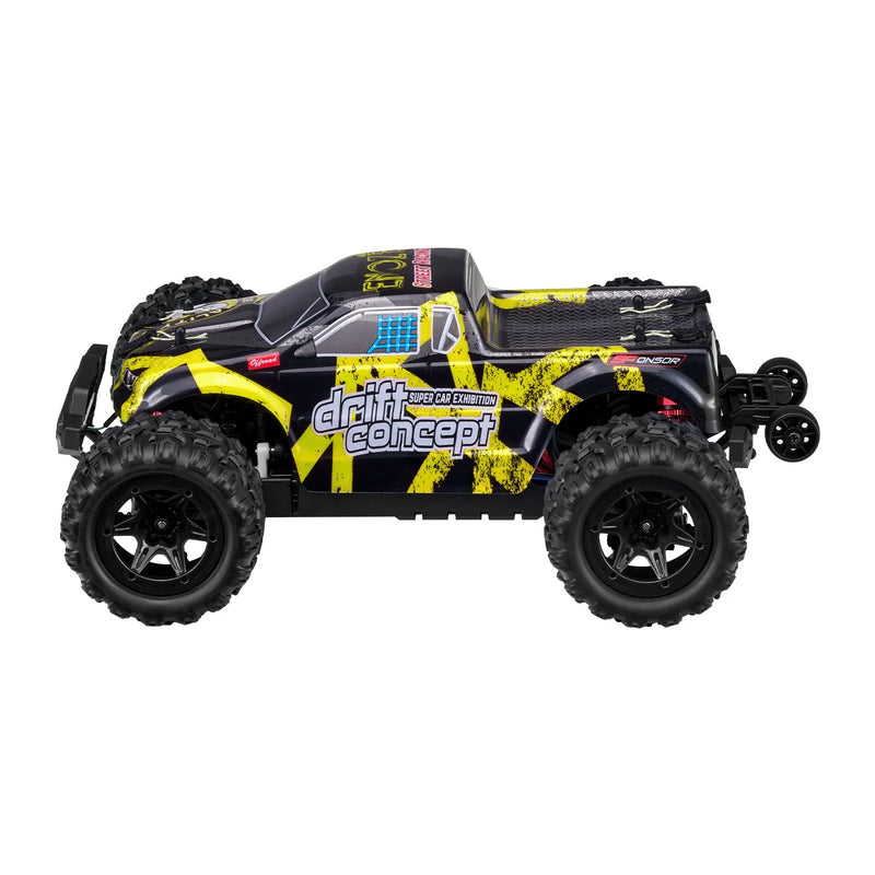 VEVOR tālvadības RC auto, 1:18 mērogs bērniem, visu apvidu 4WD bezceļu auto ar 45° riteņošanu un regulējamu ātrumu, 45 km/h augstas ātruma RC sacīkšu rotaļlieta, ideāla dāvana 8+ bērniem, IPX4