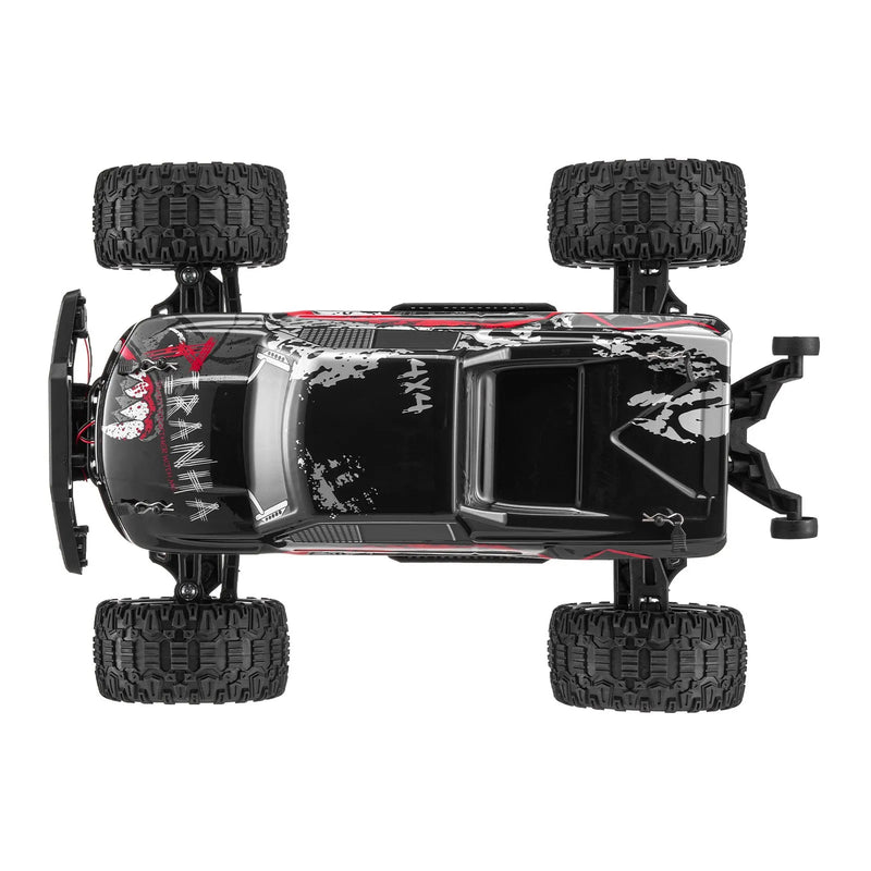 VEVOR Tālvadības automašīna 1:10 mērogā RC bezceļu monstru kravas auto ar 4WD, 45° “wheelie”, 2 baterijām, līdz 38 km/h, IPX4 ūdensizturība, dāvana bērniem no 8+ gadiem