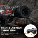 VEVOR Tālvadības automašīna 1:14 mērogā, RC bezceļu monstru kravas auto ar 4WD, 45° “wheelie” funkciju un 2 baterijām, līdz 38 km/h, augstas ātruma hobija sacīkšu auto bērniem no 8+ gadiem