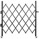 VEVOR vienas sekcijas salokāmie drošības vārti 170 × 124 cm, tērauda akordeona tipa paplašināmi drošības vārti ar 360° riteņiem un piekaramo slēdzeni - ZEMLETES.LV
