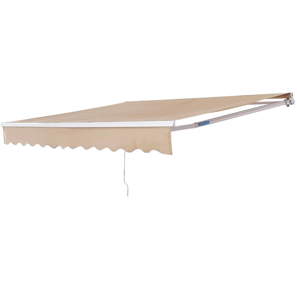 VEVOR Manual Retractable Patio Awning 305 × 244 cm with Crank, Waterproof Polyester Sun Shade Canopy for Doors and Windows, Suitable for Yard and Balcony