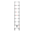 VEVOR teleskopiskās kāpnes 2540 mm no nerūsējošā tērauda, 9 pakāpienu izvelkamas kāpnes ar daudzpakāpju salocīšanas mehānismu, celtspēja 150 kg, neslīdošas kājiņas, vieglas un pārnēsājamas, piemērotas mājai, kemperim un loftam - ZEMLETES.LV