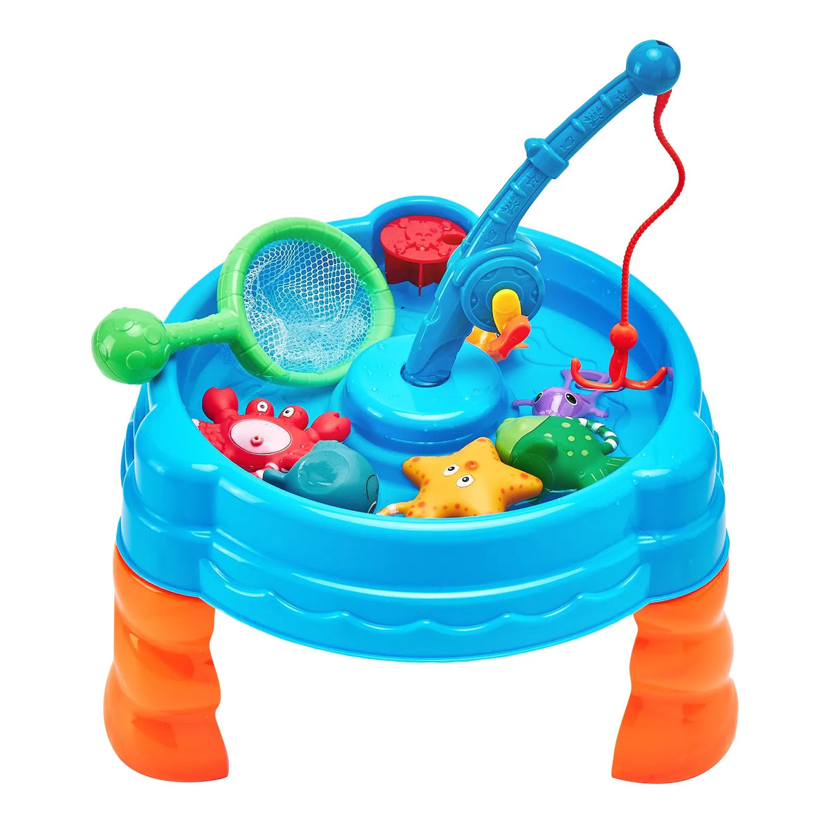 VEVOR ūdens galds mazuļiem, bērnu sensorais aktivitāšu galds Fish 'n Splash ūdens rotaļu komplekts ar 9 piederumiem, vasaras ūdens aktivitāšu galds ar makšķerēšanas spēli bērniem no 3+ gadiem - ZEMLETES.LV