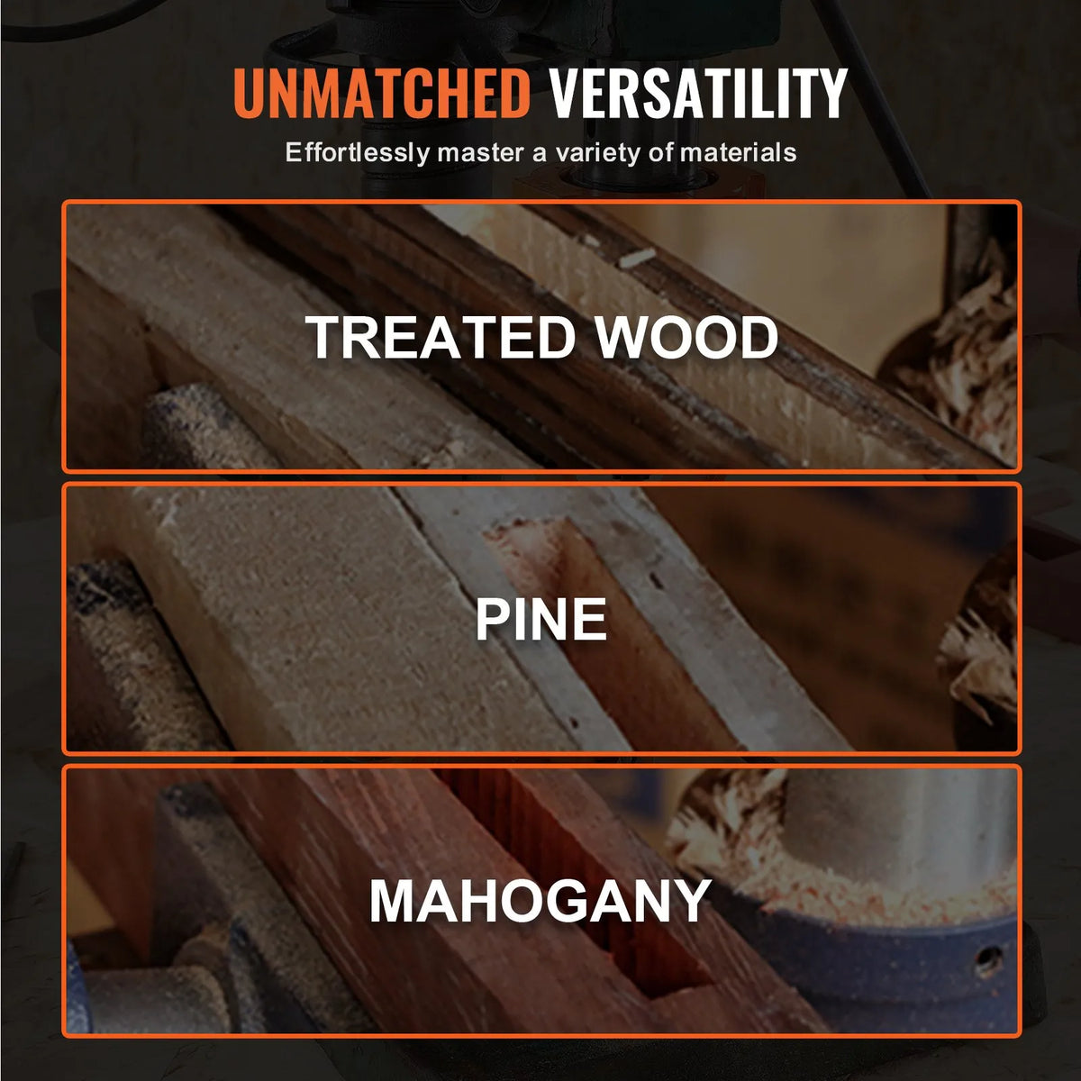 VEVOR Mortise Chisel Attachment for Drill Press with 4 Square Chisels and 5 Bushes