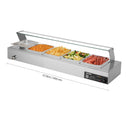 VEVOR komerciālais pārtikas sildītājs, 1500 W elektriskais nerūsējošā tērauda tvaika pārtikas sildītājs ar stikla vāku, galda Bain Marie ar 5 pusizmēra pārtikas traukiem ēdināšanai, restorāniem, pasākumiem un bufetēm - ZEMLETES.LV