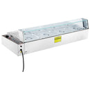 VEVOR komerciālais pārtikas sildītājs ar 8 traukiem, 8 × 8 l elektriskā tvaika Bain Marie ar stikla vāku, 1700 W galda nerūsējošā tērauda bufetes sildītājs ar temperatūras kontroli 30–85 °C ēdināšanai un restorāniem, sudraba krāsā - ZEMLETES.LV