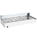 VEVOR komerciālais pārtikas sildītājs ar 8 traukiem, 8 × 8 l elektriskā tvaika Bain Marie ar stikla vāku, 1700 W galda nerūsējošā tērauda bufetes sildītājs ar temperatūras kontroli 30–85 °C ēdināšanai un restorāniem, sudraba krāsā - ZEMLETES.LV