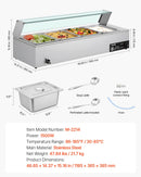 VEVOR komerciālais pārtikas sildītājs, 1500 W elektriskais nerūsējošā tērauda tvaika pārtikas sildītājs ar stikla vāku, galda Bain Marie ar 4 traukiem, zupas kausu un perforētu kausu ēdināšanai, restorāniem un pasākumiem - ZEMLETES.LV