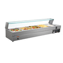 VEVOR komerciālais pārtikas sildītājs ar 5 nodalījumiem, 1500 W elektriska nerūsējošā tērauda Bain Marie bufetes iekārta ar stikla pārsegu un temperatūras regulēšanu 30–85 ℃, piemērota ēdināšanai, bufetēm, pasākumiem un restorāniem - ZEMLETES.LV