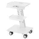 VEVOR 3 līmeņu laboratorijas ratiņi ar grozāmiem riteņiem, metāla mobilie ratiņi ar paplātēm, kravnesība 100 kg, laboratorijām, klīnikām un skaistumkopšanas saloniem