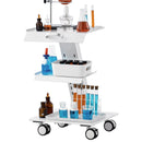 VEVOR 3 līmeņu laboratorijas ratiņi ar grozāmiem riteņiem, metāla mobilie ratiņi ar paplātēm, kravnesība 100 kg, laboratorijām, klīnikām un skaistumkopšanas saloniem