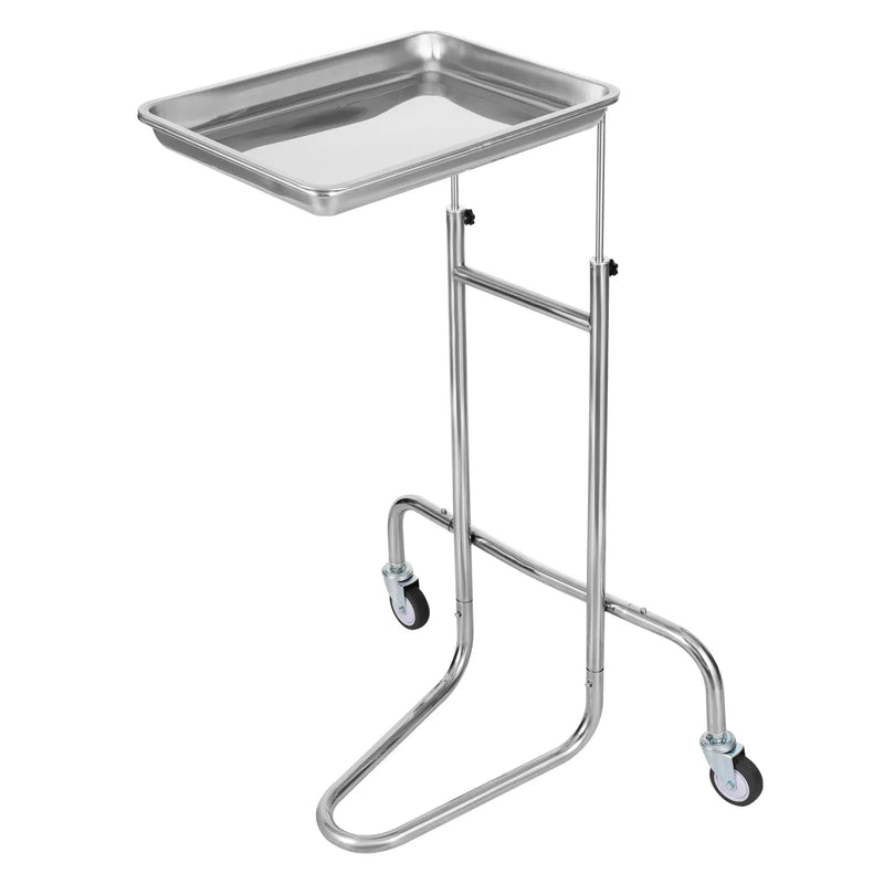 VEVOR nerūsējošā tērauda laboratorijas ratiņi ar vienu paplāti un 2 klusiem riteņiem, mobilie medicīniskie ratiņi laboratorijām, klīnikām, slimnīcām un saloniem