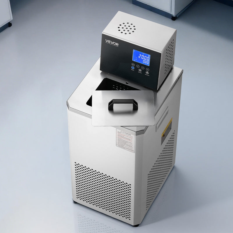 VEVOR laboratorijas dzesētāja cirkulators, -30 °C līdz 100 °C, 6 L iekšējā un ārējā dubultā cirkulācija, zemas temperatūras dzesēšanas šķidruma cirkulācijas sūknis, recirkulācijas dzesētājs ūdens vannai laboratorijai