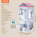 VEVOR ķērājmašīna, 0–80 mm žokļa diametrs, 0–130 mm žokļa pacelšana, arkādes balvu satvērēja spēle, komerciāla tipa “grab-and-win” automāts ar gaismu un skaņu, bērnu preču izsniegšanas tirdzniecības rotaļlieta, zēniem un meitenēm