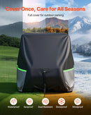 VEVOR golfa ratiņu pārsegs 2+2/4 pasažieriem, pilna pārklājuma, 600D ūdensizturīgs Oksfordas audums, saderīgs ar Club Car, Yamaha, EZGO, Honda, PU pārklājums, trīs rāvējslēdzēja durvis - ZEMLETES.LV